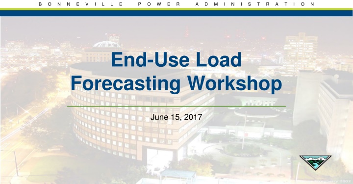 End-Use Load Forecasting Workshop