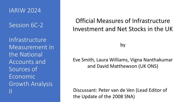 Measures of Infrastructure Investment and Net Stocks in the UK: Insights and Trends