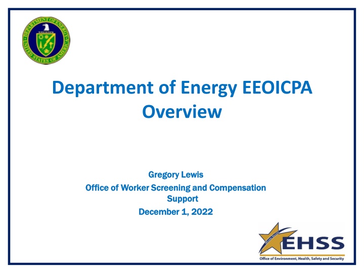 department of energy eeoicpa overview n.w