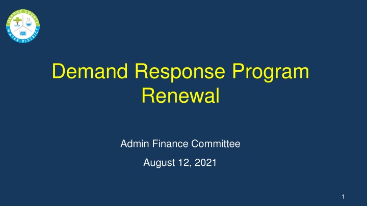 demand response program renewal n.w