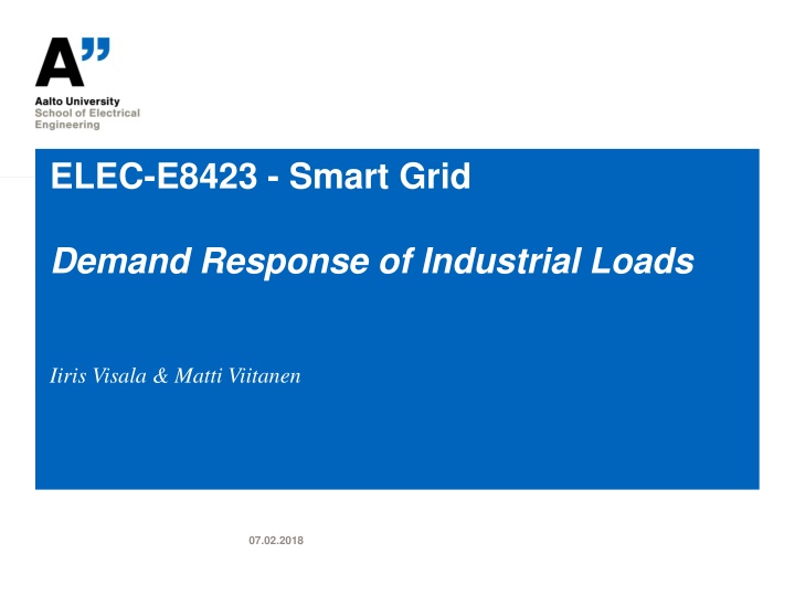 Smart Grid Demand Response in Finland
