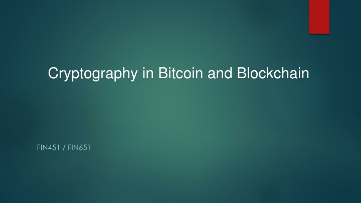 cryptography in bitcoin and blockchain n.w