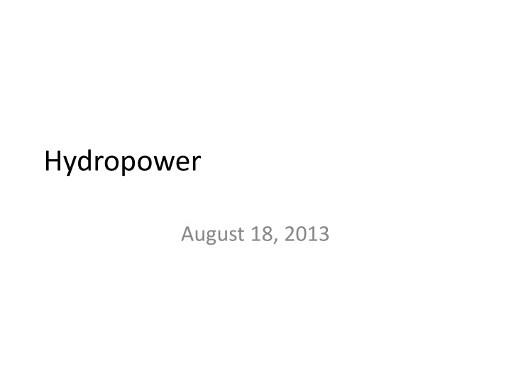 hydropower n.w