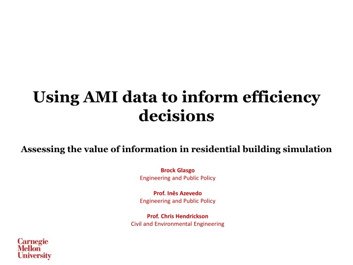 using ami data to inform efficiency decisions n.w