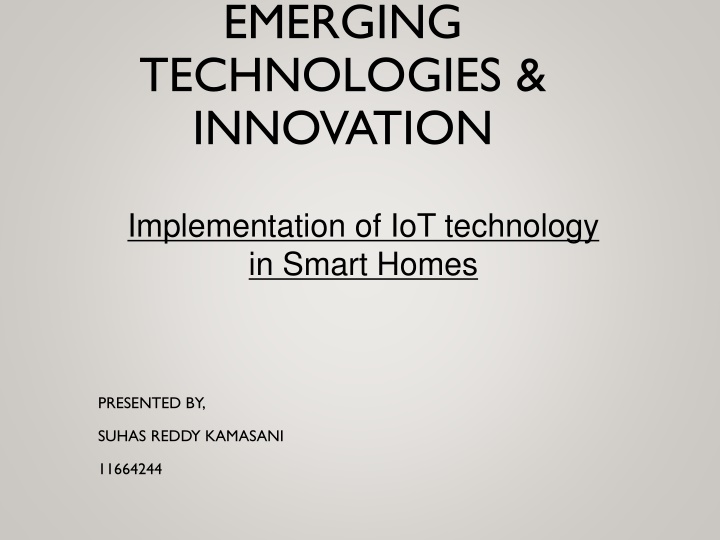 emerging technologies innovation n.w