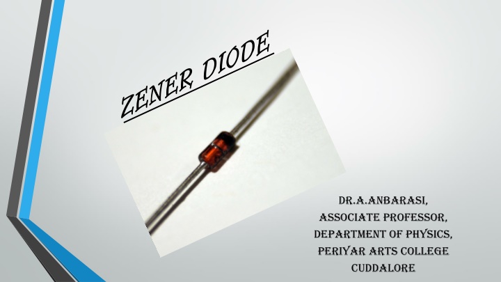 Zener and PIN Diodes