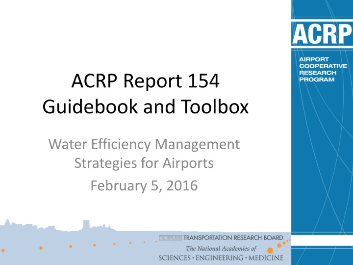 acrp report 154 guidebook and toolbox n.w
