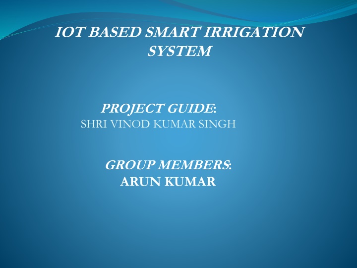 IoT-Based Smart Irrigation System Project Guide