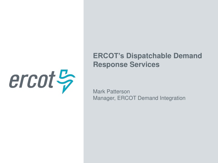 ercot s dispatchable demand response services n.w