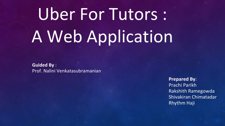 Uber For Tutors : A Web Application