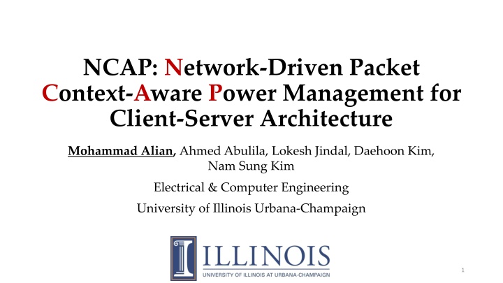 NCAP: Network-Driven Packet Context-Aware Power Management