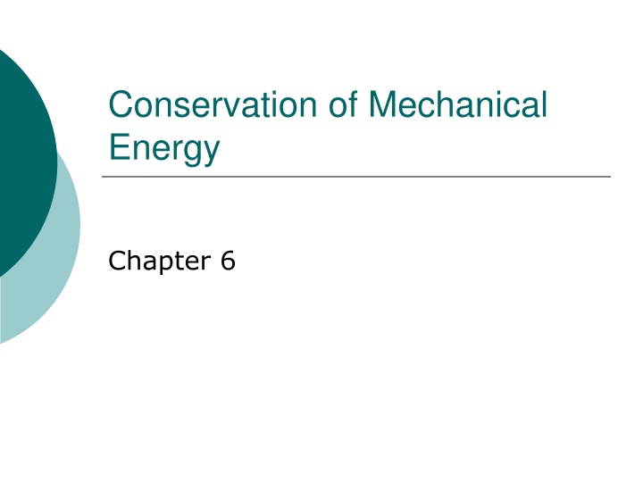 Conservation of Mechanical Energy Explained