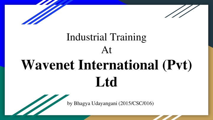 industrial training at n.w