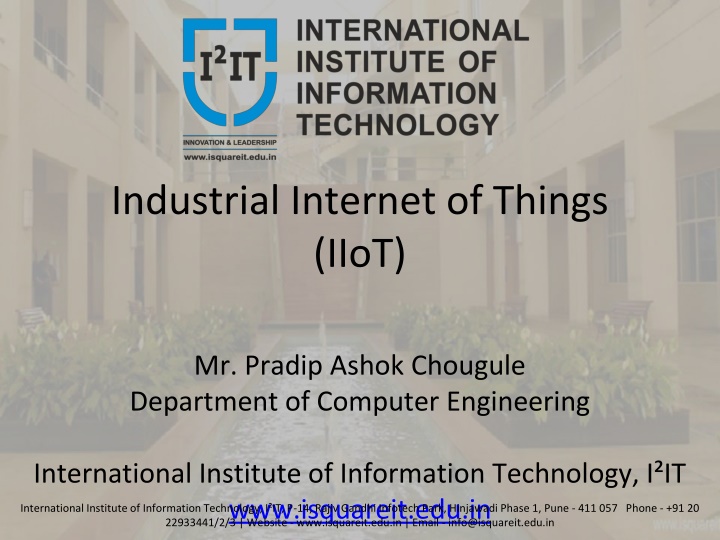 Industrial Internet of Things (IIoT) Overview