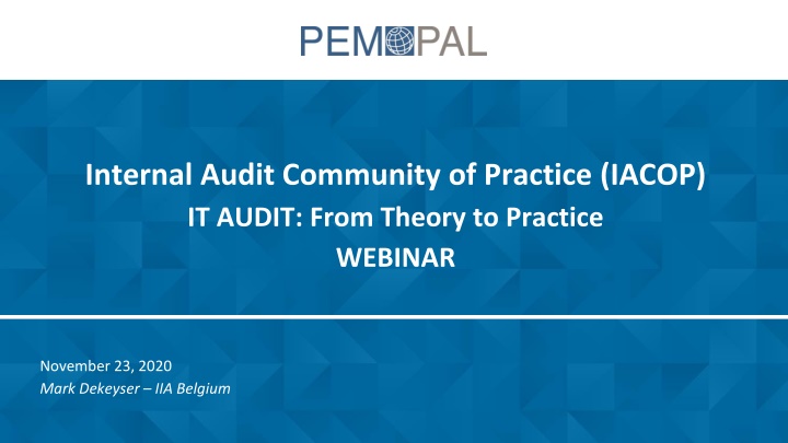 internal audit community of practice iacop n.w