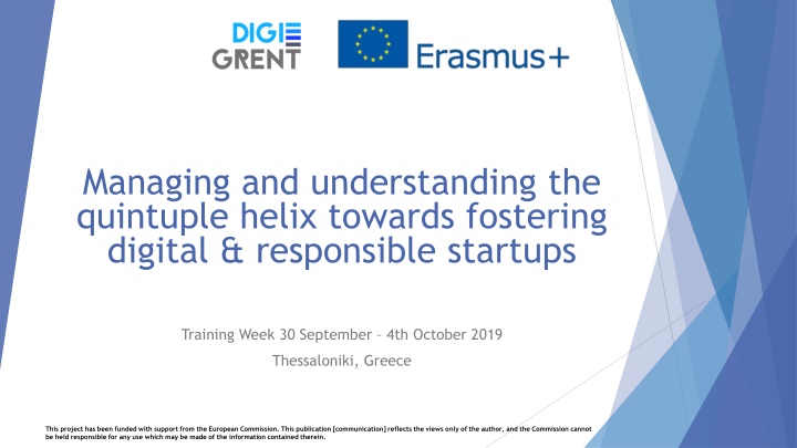 Managing Quintuple Helix for Digital Start-ups Training