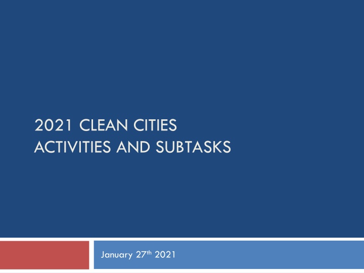 2021 clean cities activities and subtasks n.w