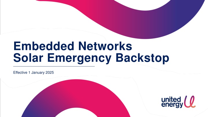 Embedded Networks Solar Emergency Backstop