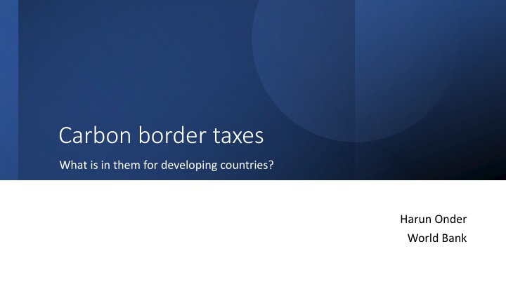 carbon border taxes n.w