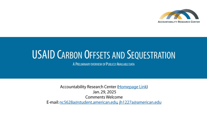 ARC Open Government Analysis & USAID Carbon Projects