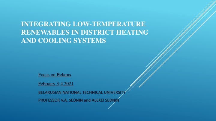 integrating low temperature renewables n.w