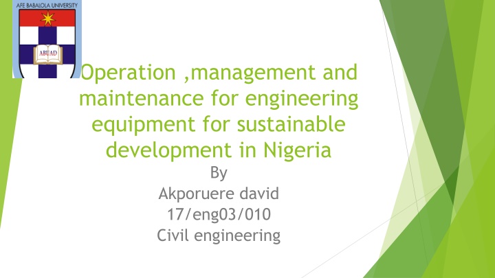 operation management and maintenance n.w