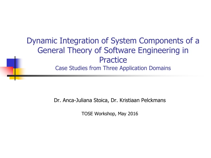 dynamic integration of system components n.w