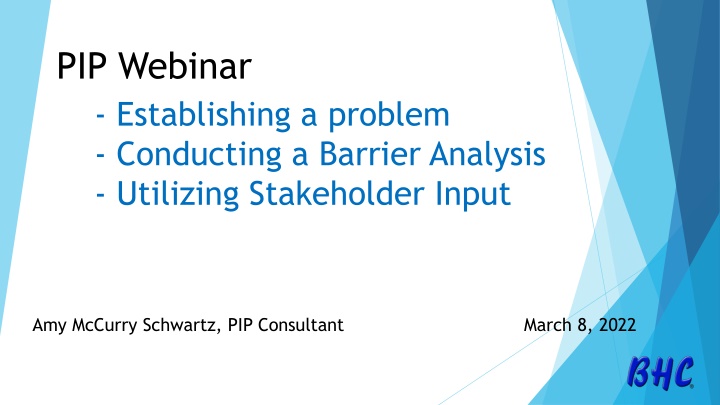 Establishing Problem & Conducting Barrier Analysis