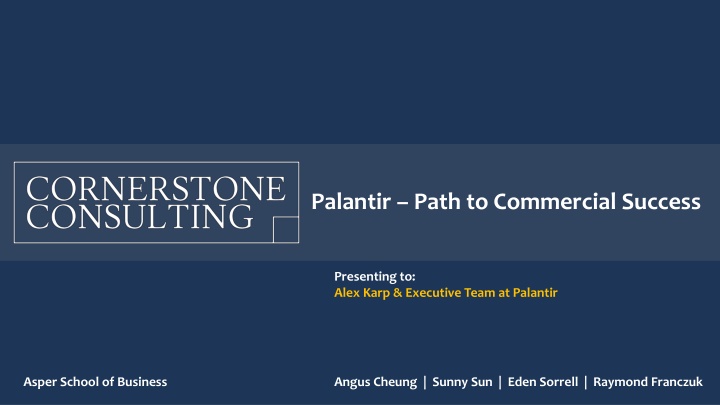 palantir path to commercial success n.w
