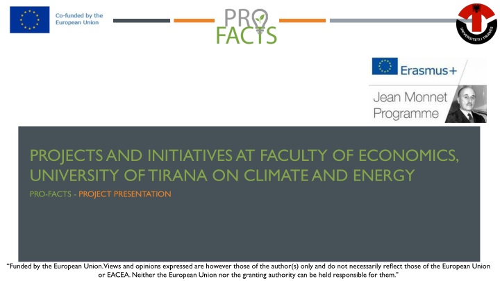 Initiatives at University of Tirana on Climate and Energy