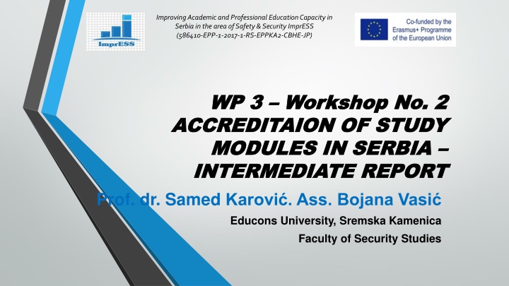 Enhancing Safety & Security Education Capacity in Serbia