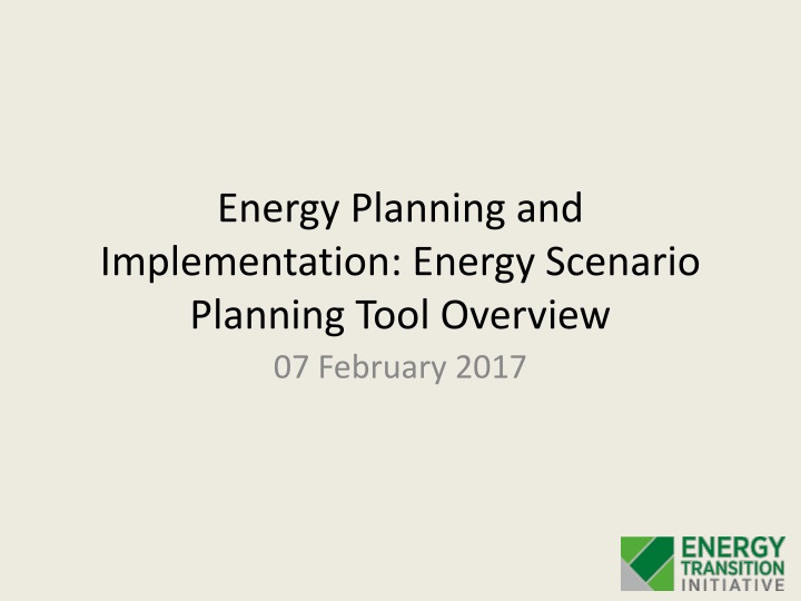 energy planning and implementation energy n.w
