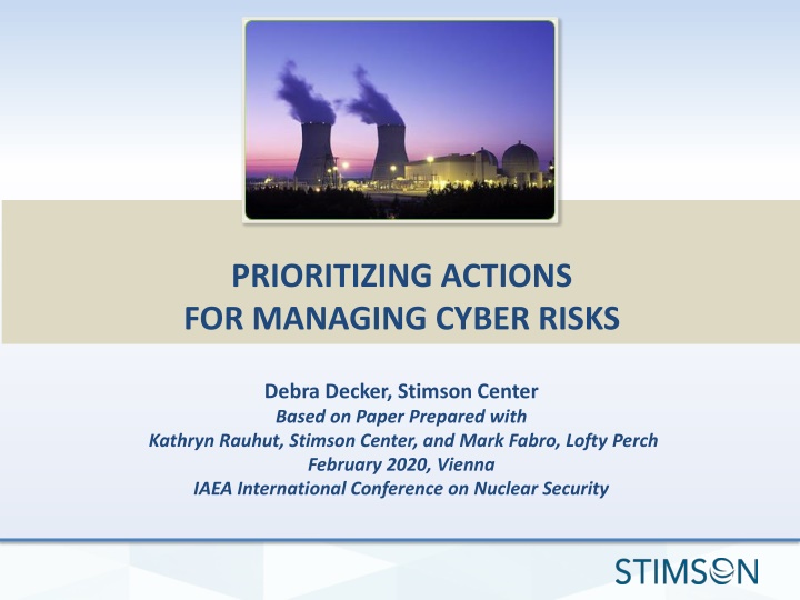 prioritizing actions for managing cyber risks n.w