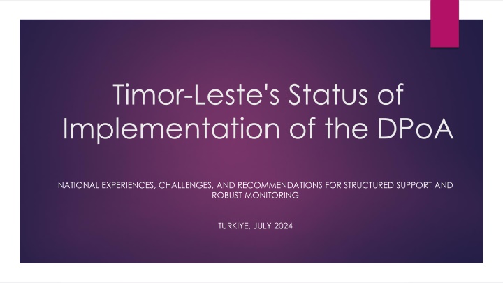 Timor-Leste's Development Challenges and Recommendations
