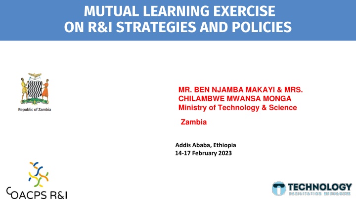 R&I Strategies and Policies in Zambia: Mutual Learning Exercise