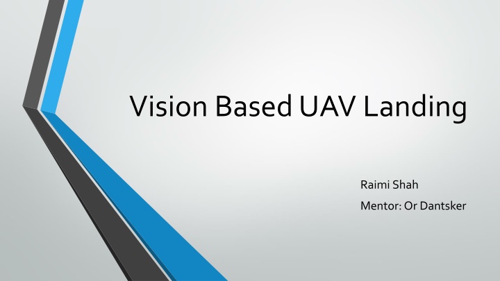 vision based uav landing n.w