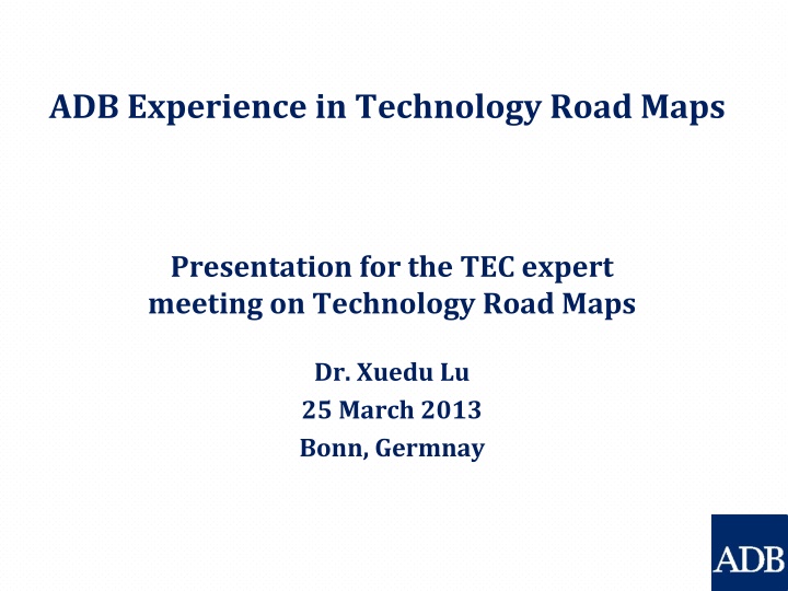 adb experience in technology road maps n.w