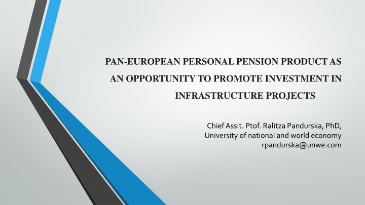 Pan-European Personal Pension Product for Infrastructure Investment