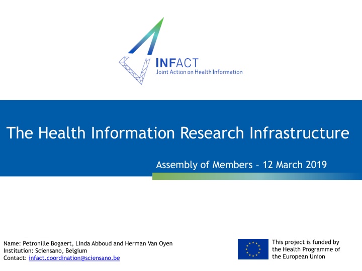 the health information research infrastructure n.w