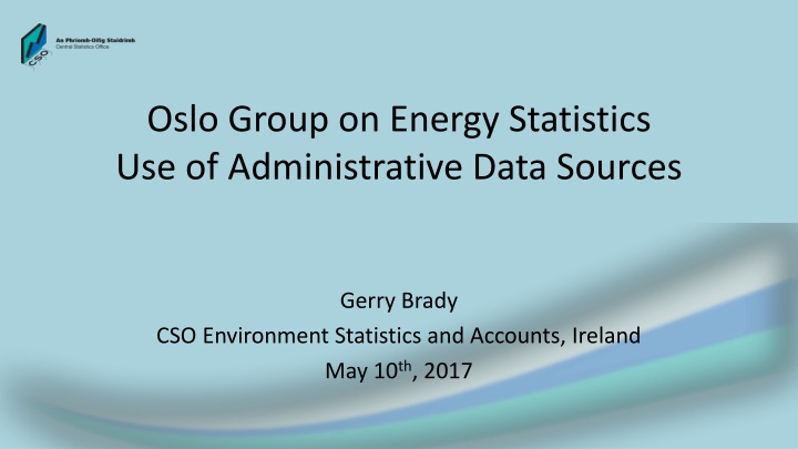 oslo group on energy statistics n.w