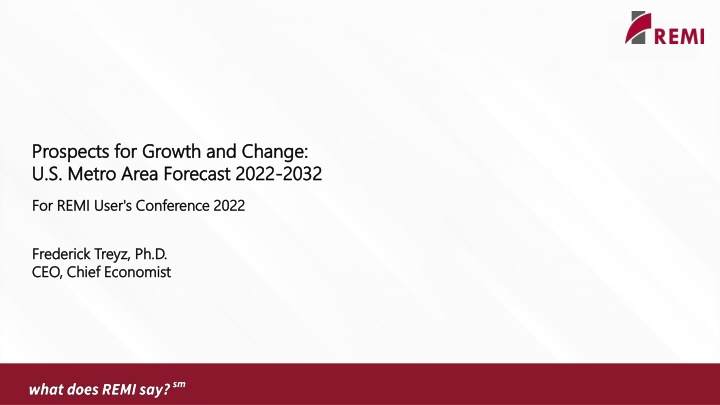U.S. Metro Area Forecast 2022-2032: Economic Outlook & Policy Analysis