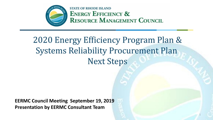 2020 Energy Efficiency Program Plan & Systems Reliability Procurement