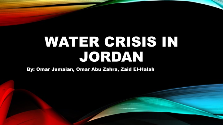 water crisis in jordan by omar jumaian omar n.w
