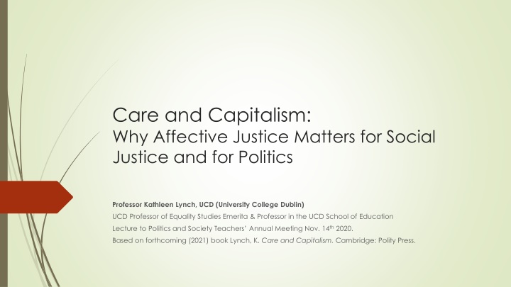 care and capitalism why affective justice matters n.w