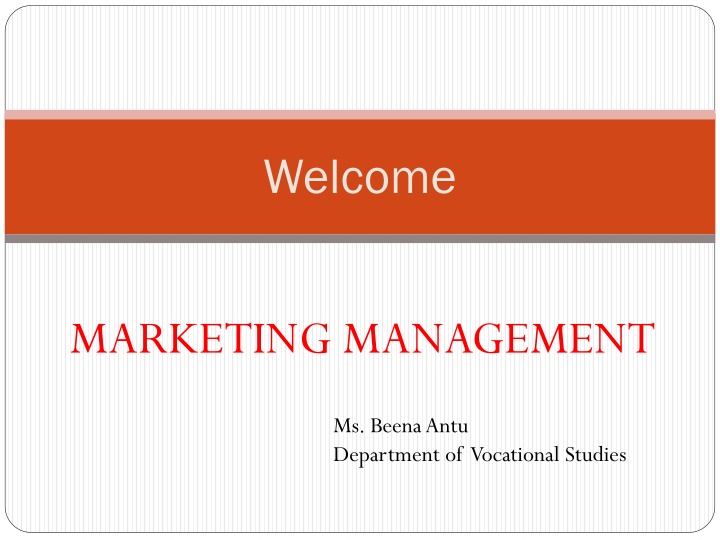 Introduction to Marketing Management - Key Concepts & Strategies