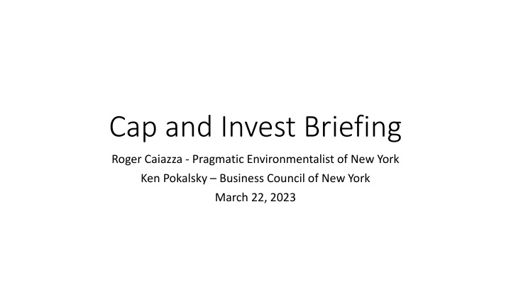 Cap and Invest Briefing