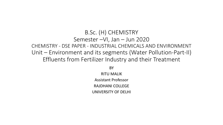 b sc h chemistry semester vi jan jun 2020 n.w