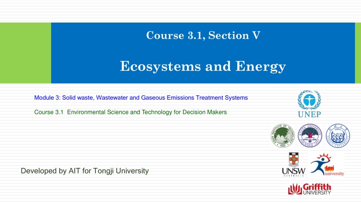 Ecosystems and Energy: Waste Treatment Systems