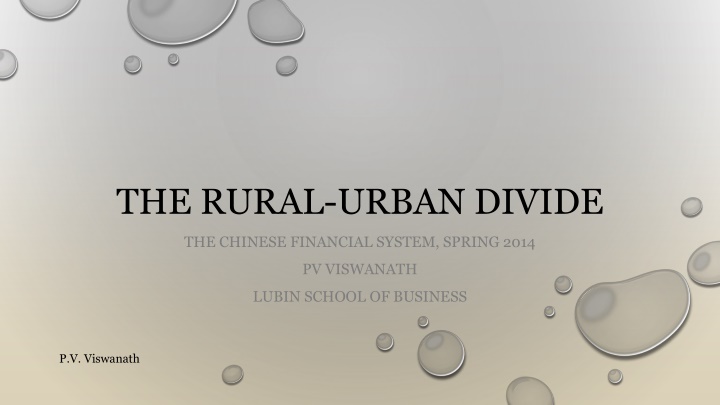 the rural urban divide n.w