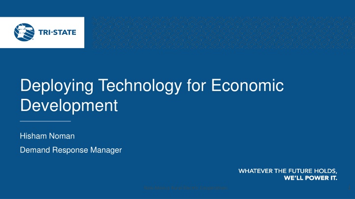 Deploying Technology for Economic Development in Rural Electric Cooperatives
